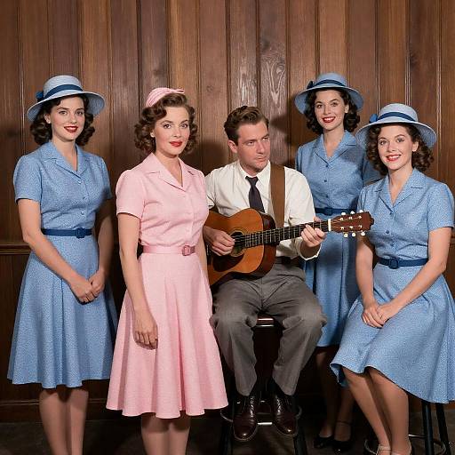 1940s Cast of Down Mexico Way Photographed