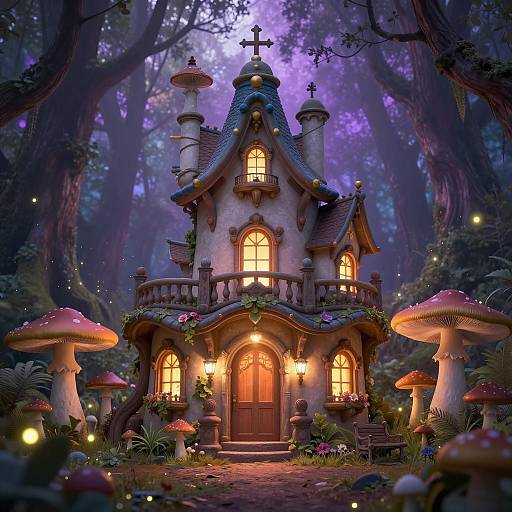 Enchanted Fairy Cottage in Magical Forest