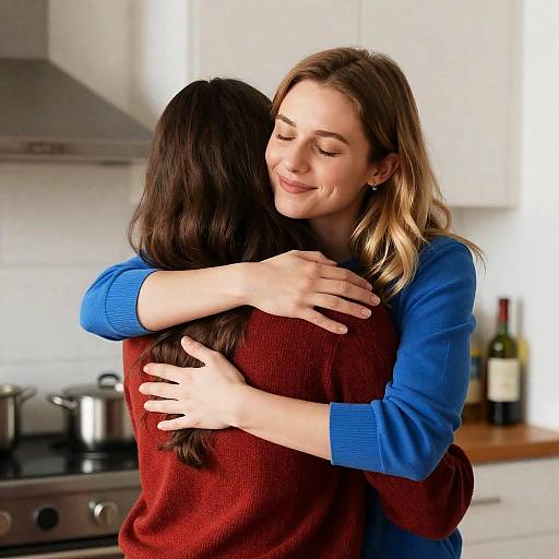 Warm Embrace in a Cozy Kitchen