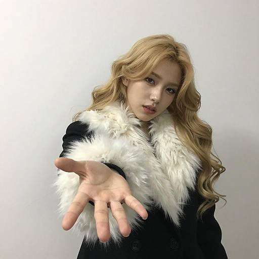 Young Woman in Black Coat Portrait