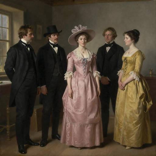 19th Century Group Portrait in Period Clothing