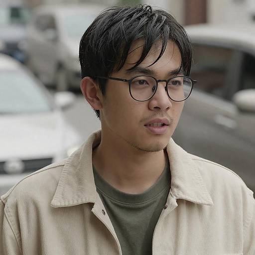 Serious Young Man with Wet Hair Portrait