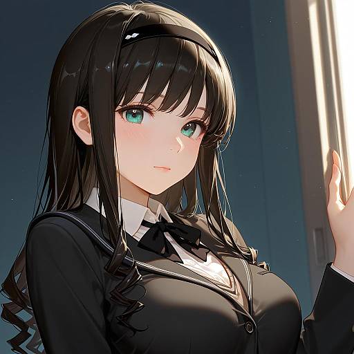 Illustration of Morishima haruka, amagami in the style of Ask (askzy)