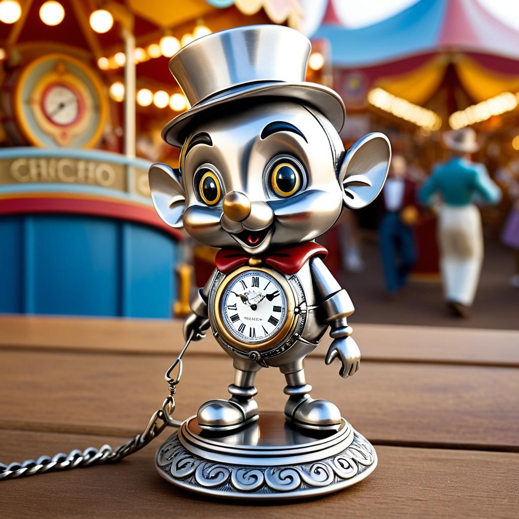 Whimsical Silver Pinocchio at Carnival