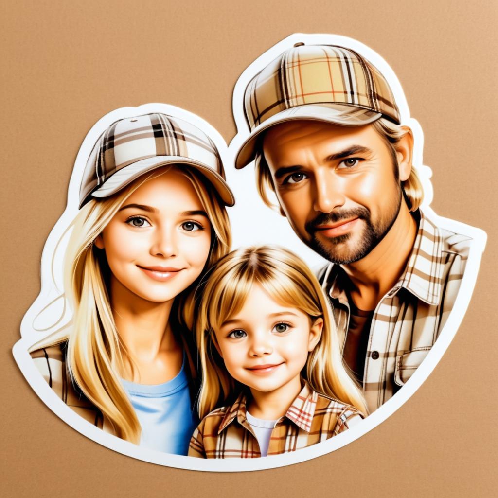 Family Portrait: Eco-Friendly Sticker Design