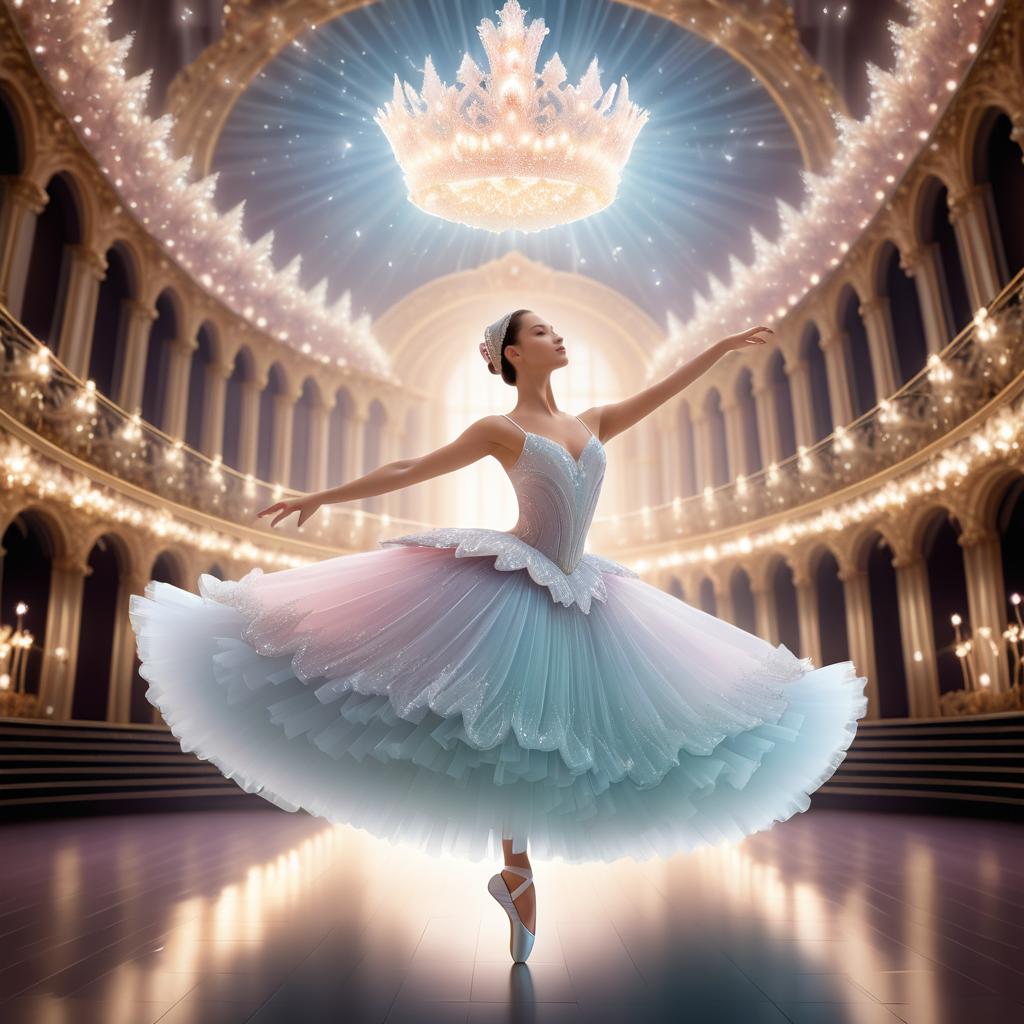 Enchanting Ballerina in Grand Theater