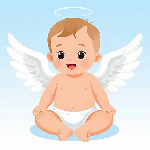 Adorable Baby Boy Angel Clipart