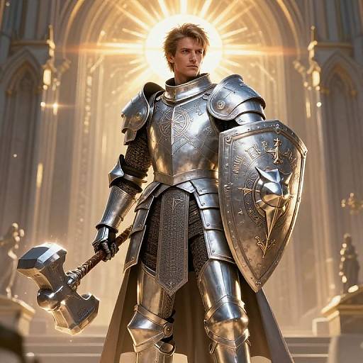 Noble Paladin in Radiant Armor