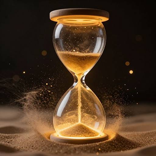 Glowing Hourglass in Cosmic Dust