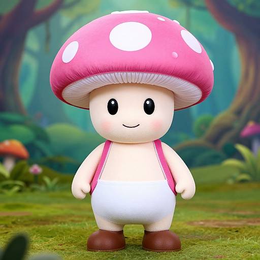 Vibrant Toadette Costume Portrait