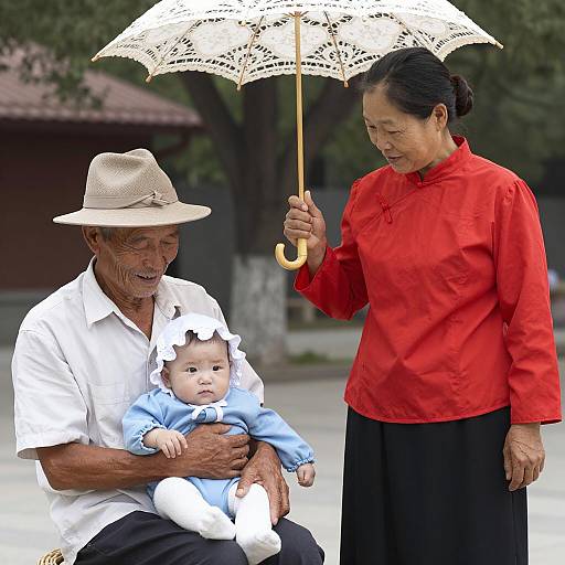 Joyful Family Portrait in Nature