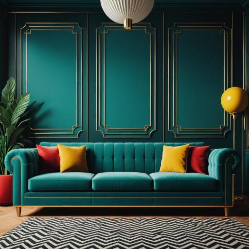 Elegant Art Deco Sofa Interior