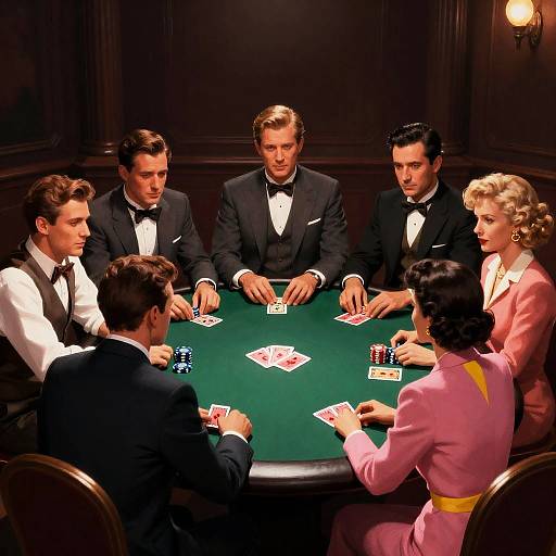 Classic Poker Night Vintage Poster Design