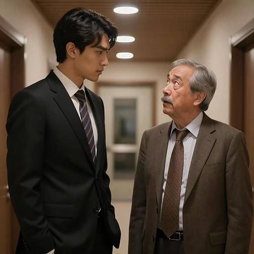 Contrasting Expressions in a Hallway