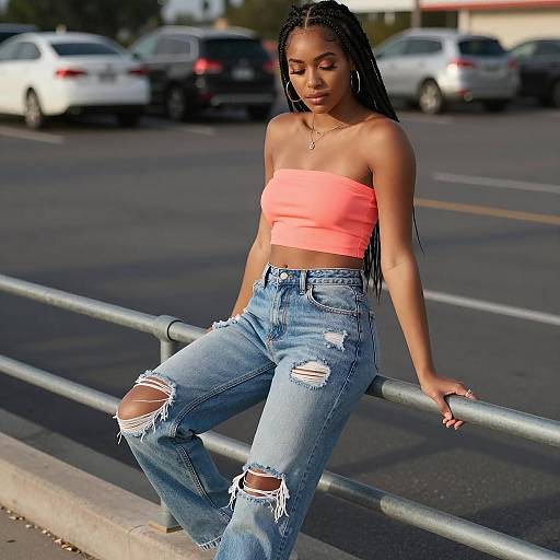 Chic Summer Vibes: Laid-back Fashion Pose