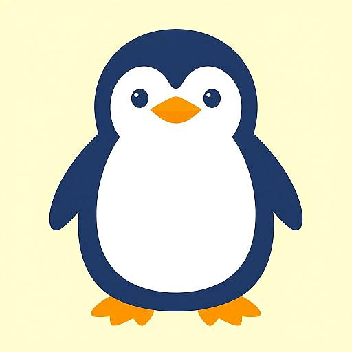 Colorful Penguin Vector Illustration