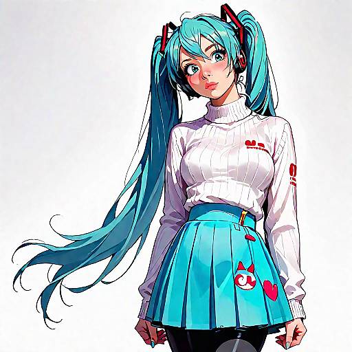 Photorealistic Anime Portrait of Miku