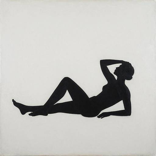 Minimalist Reclining Silhouette on Canvas