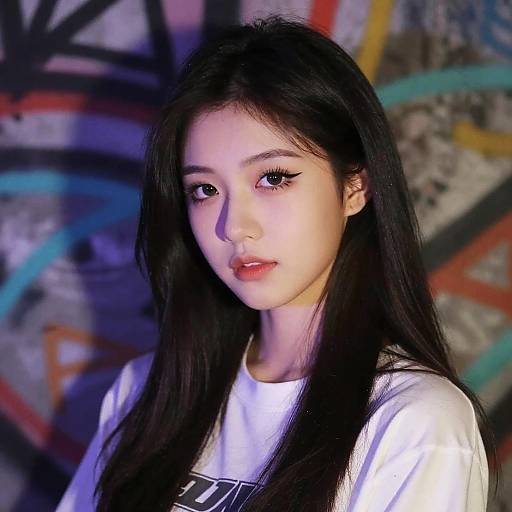 E-Girl Portrait with LED Lights