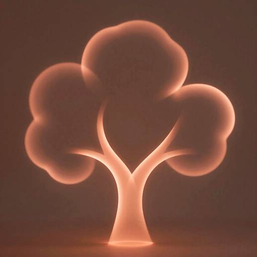 Ethereal Peach Tree Light Painting