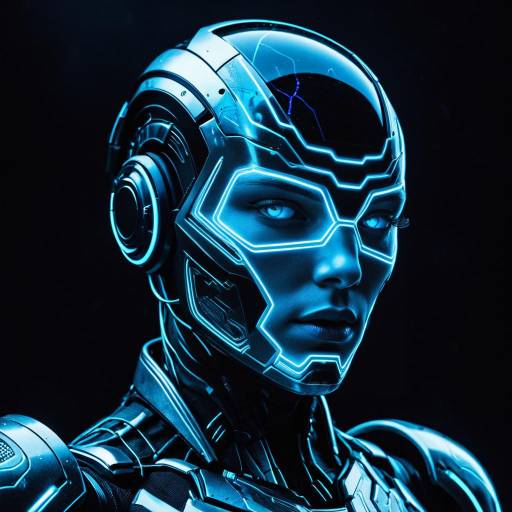 Futuristic Female Android Portrait
