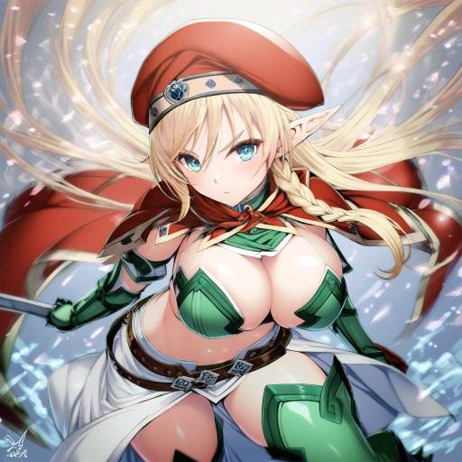 Illustration of Alleyne (queen's blade), queen's blade in the style of Doyouwantto