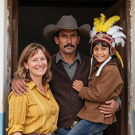 Family Portrait at the Doorway