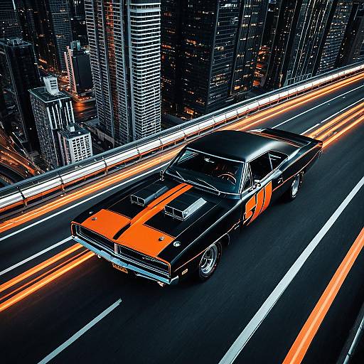 1969 Dodge Charger on Futuristic Highway