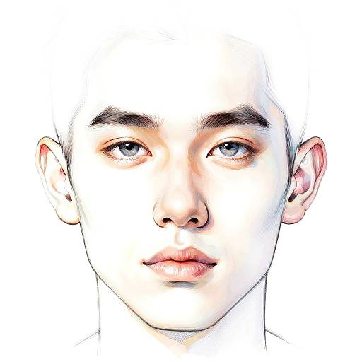 Realistic Human Face Coloring Page