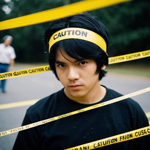 Realistic Caution Tape Costume Portrait