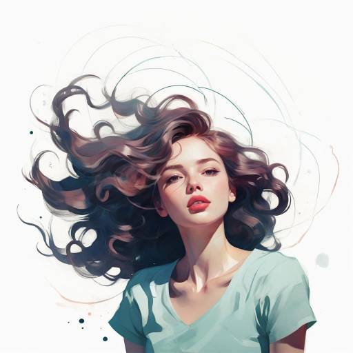 Playful Minimalist Girl Illustration Playful Minimalist Girl Illustration