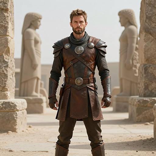 Heroic Stargate Warrior in Fantasy Armor