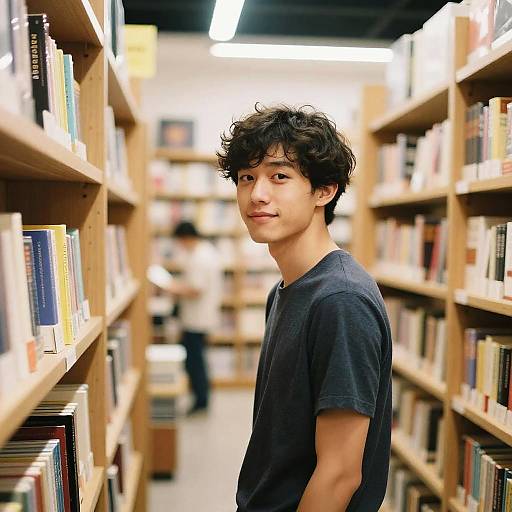 Candid Lifestyle Portrait in Bookstore
