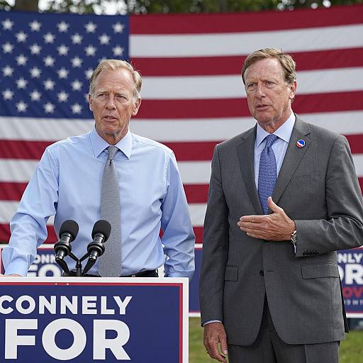 Campaign Photograph with American Flag