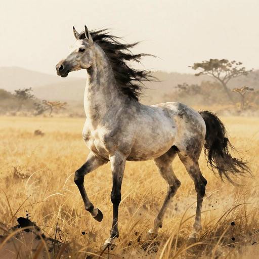 Regal Crane-Antelope Hybrid at Dawn