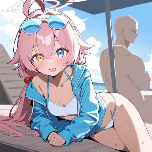 Blue Swimsuit Bliss - Heterochromia Duo