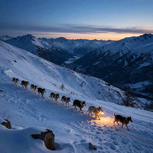 Cinematic Winter Mountain Shepherd Scene