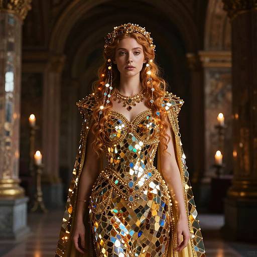 Auric Mirror Goddess Opalescent Guardian of Reflections