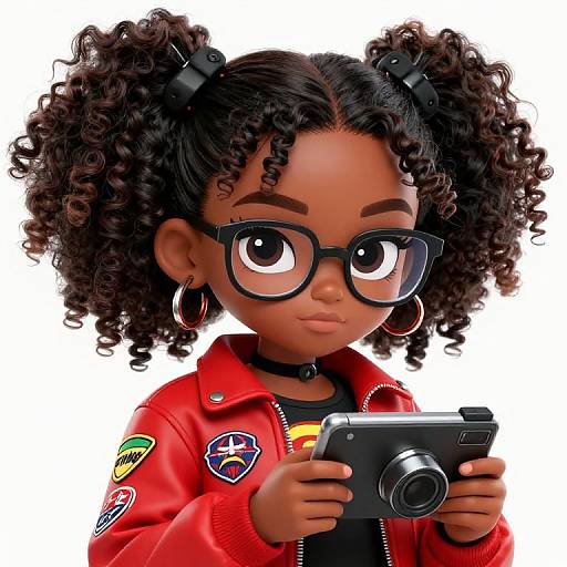 Anime-Style Tech-Savvy Superhero Girl