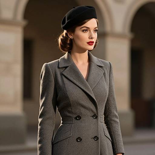 1940s Retro Woman Digital Illustration