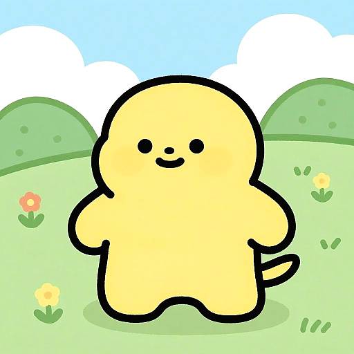 Cute Cartoon Animal with Big Body