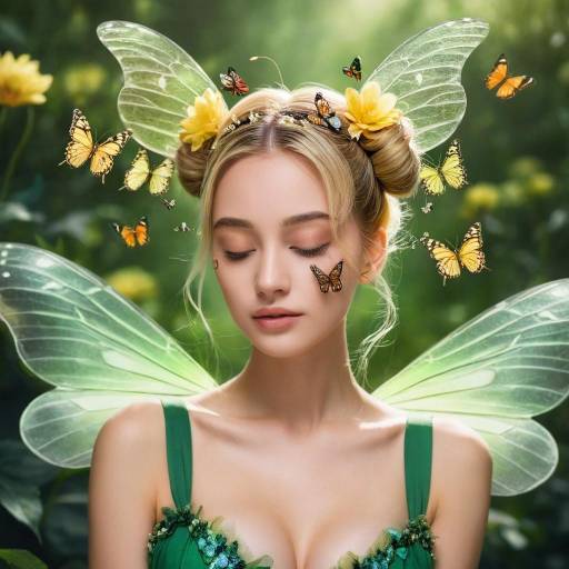 Fairy Girl with Insect Wings Portrait