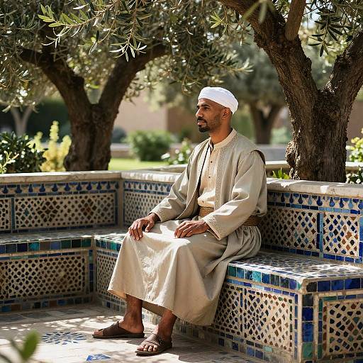 Peaceful Historical Garden Scene