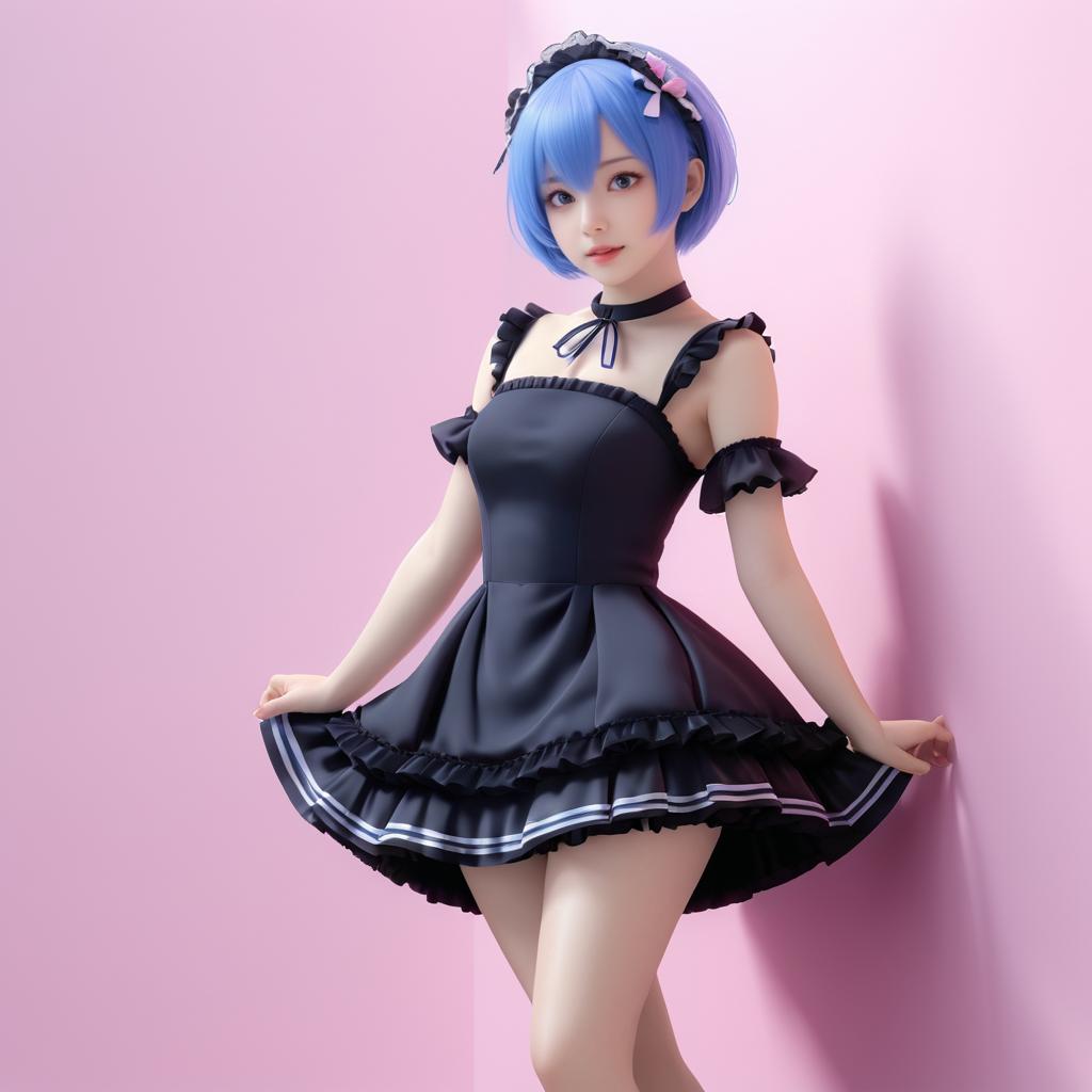 Stunning Rem from Re:Zero Portrait