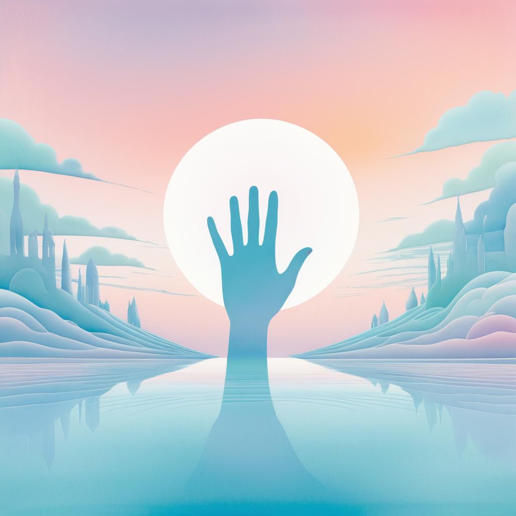 Surreal Hand in Dreamy Pastels