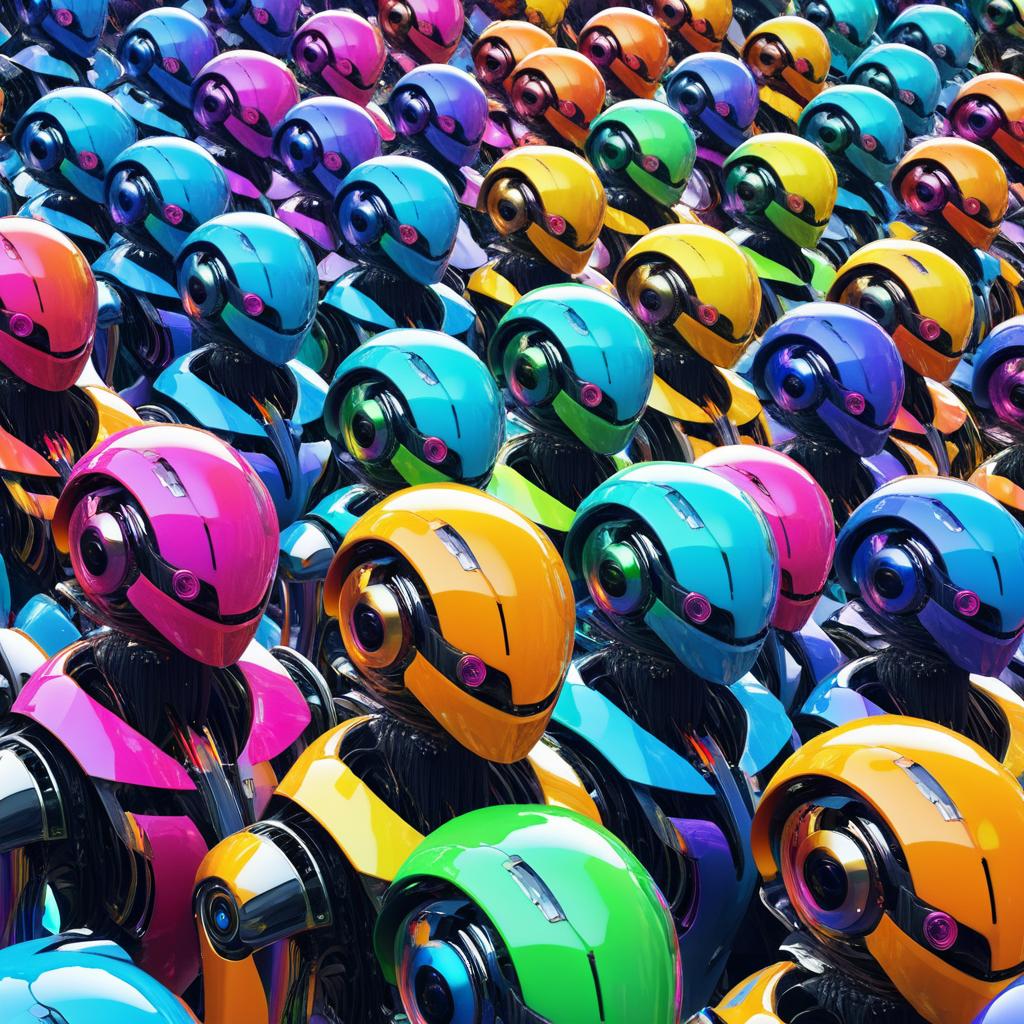 Vibrant Robot Society in Unreal Engine