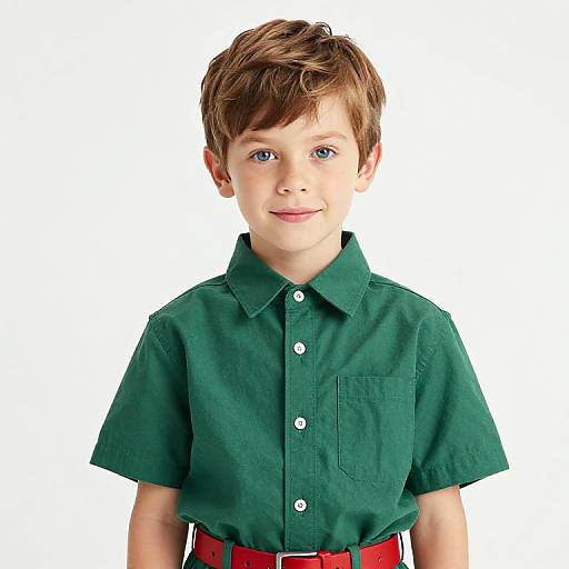 Boy with Brown Hair and Blue Eyes