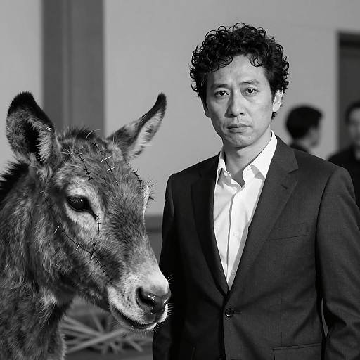 Mysterious Man with Striking Features