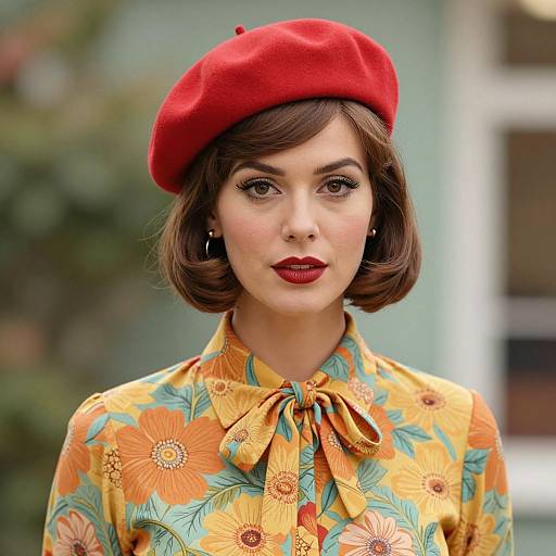 Retro 60s Fashion Digital Portrait