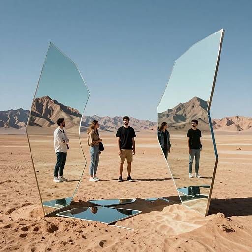 Surreal Desert of Shattered Mirrors